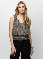 Geometric Print Sleeveless Top