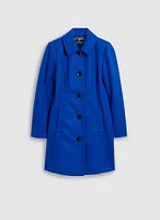 Stretch Wool Blend Coat