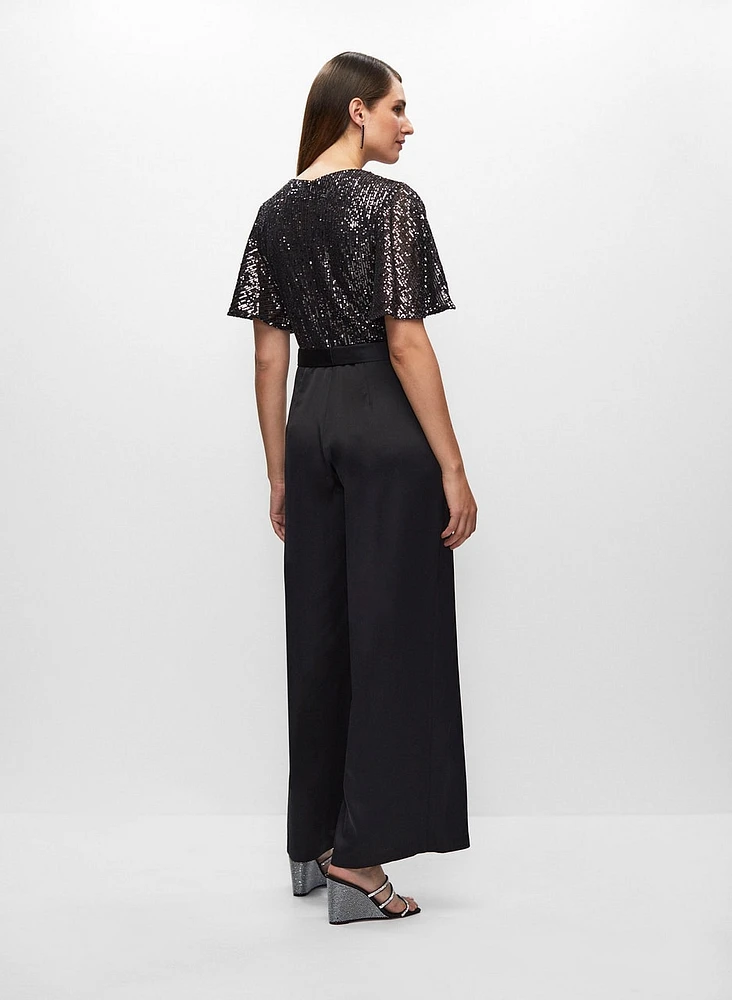 Sequin & Satin Jumpsuit