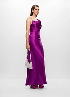 Aidan Mattox - Asymmetrical Strap Satin Gown