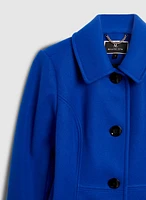 Stretch Wool Blend Coat