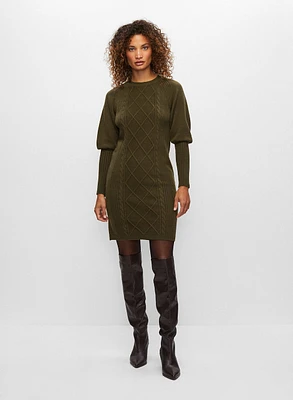 Cable Knit Sweater Dress