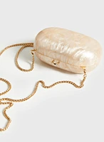 Pochette ovale et nacrée