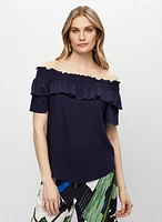 Off-the-Shoulder Ruffle Blouse