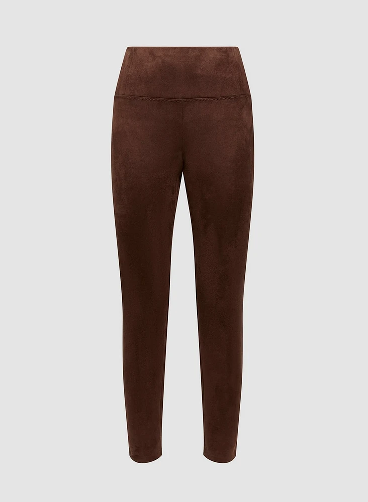 Legging à enfiler en faux suède