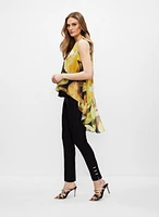 Floral Motif Asymmetric Tunic