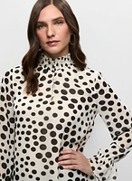 Blouse à pois en chiffon
