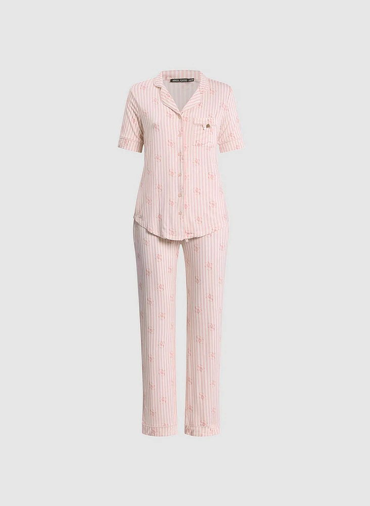 Striped PJ Set
