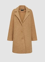 Manteau texturé en mélange de laine