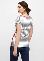 Frank Lyman - Stripe Print Graphic Tee