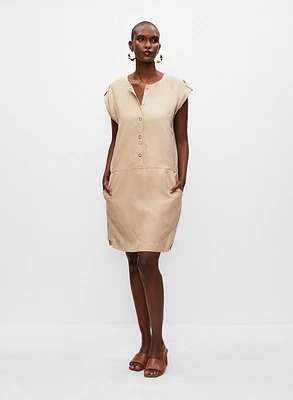 Robe tunique à boutons