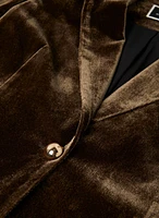 Velvet Single-Button Jacket