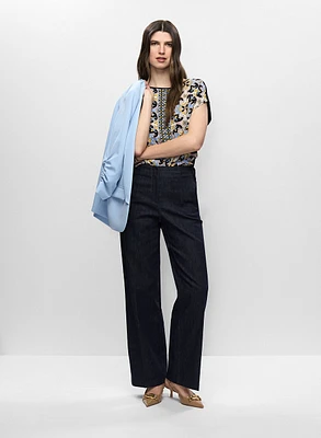 Veste mi-longue et pantalon large