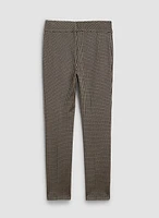 Pull-On Houndstooth Print Pants