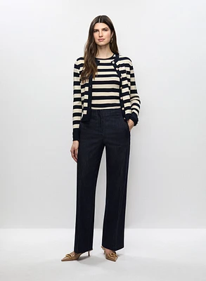 Cardigan et camisole à rayures