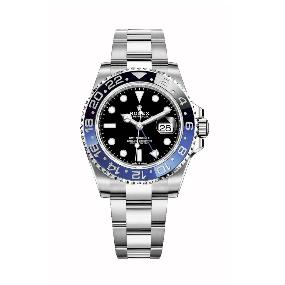 Daniel's Jewelers Certified Pre-Owned Rolex Oyster Perpetual GMT-Master II  with 40X40 MM Black Round Dial Stainless Steel Oyster; 