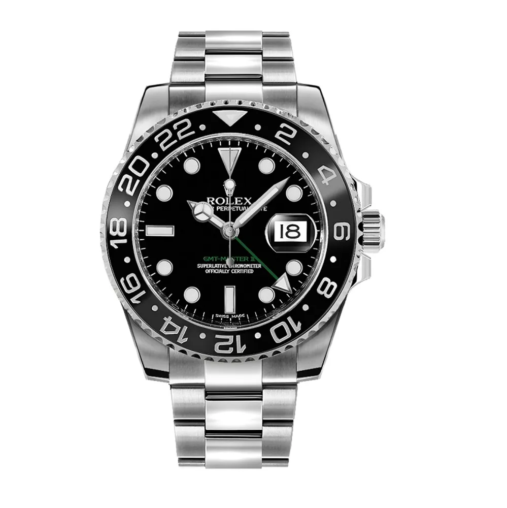 Daniel's Jewelers Certified Rolex Oyster Perpetual GMT-Master II with 40X40 MM Black Round Stainless Steel Oyster; With Ceramic Bezel | MainPlace Mall