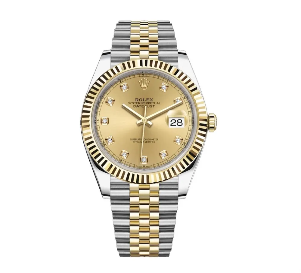 Ray lave mad kontakt Daniel's Jewelers Certified Pre-Owned Rolex Diamond Accent Oyster Perpetual  Datejust-41 with 41X41 MM Champagne Round Dial Steel & 18K Yellow Gold  Jubilee; 126333-41MM | Brazos Mall