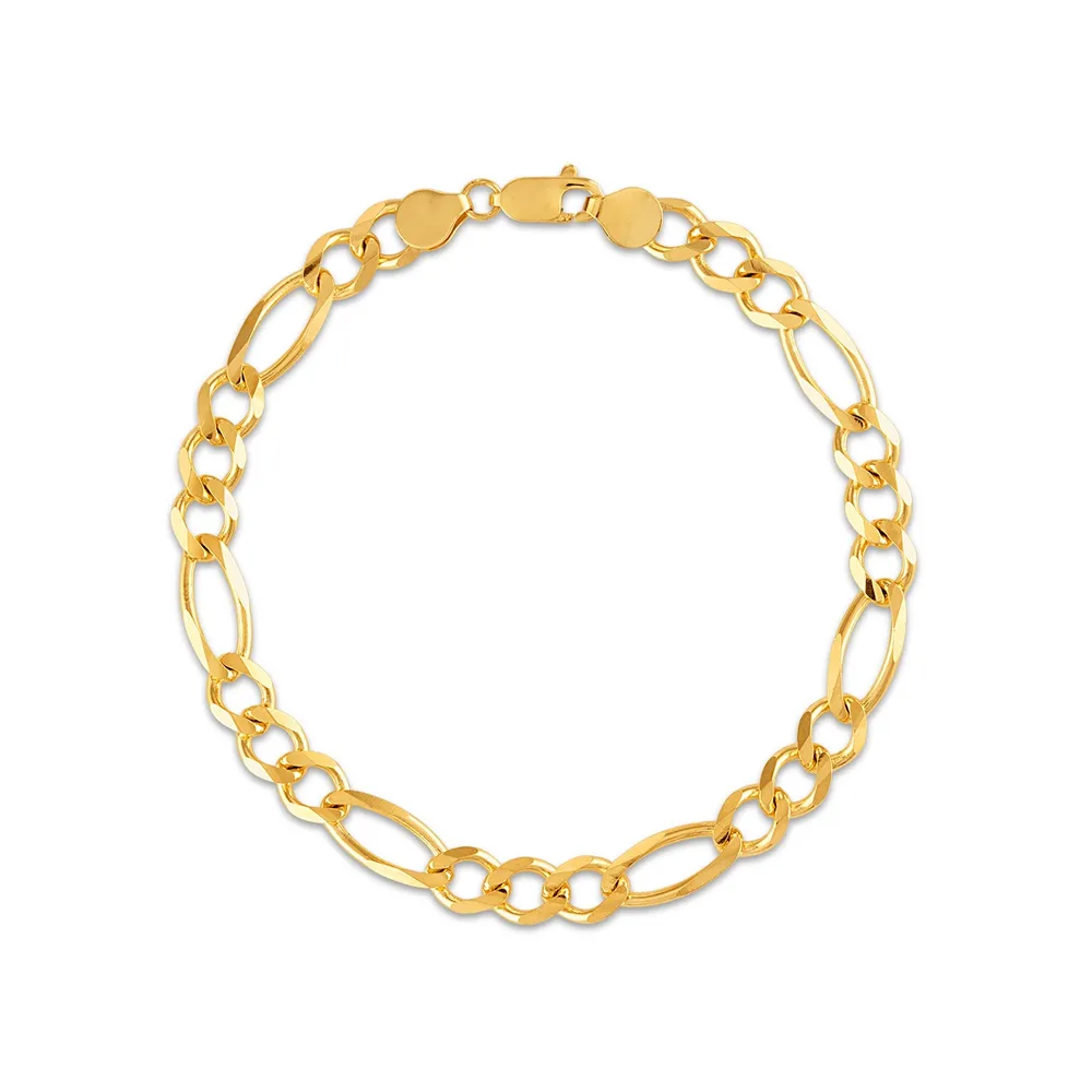 Chisel Stainless Steel Polished Yellow Ip Plated 750mm Figaro Bracelet  825 Inch Jewelry Gifts for Women  Fruugo IN