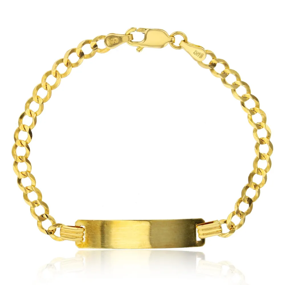 Daniel's Jewelers 14KT Yellow Gold 6 3.8MM Cuban Link ID Bracelet