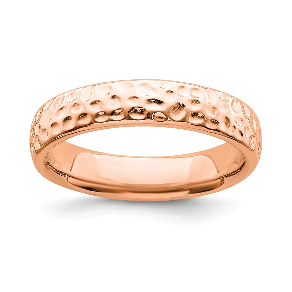Daniel's Jewelers Sterling Silver Stackable Expressions Pink-plated Ring |  Montebello Town Center