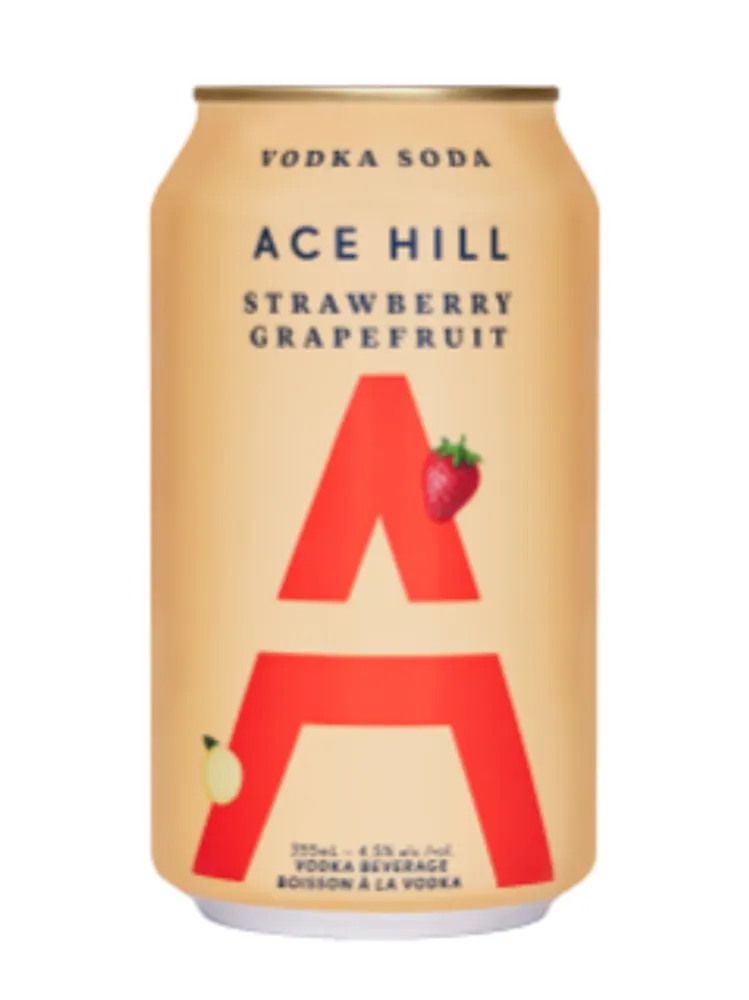 Ace Hill Strawberry Grapefruit Vodka Soda