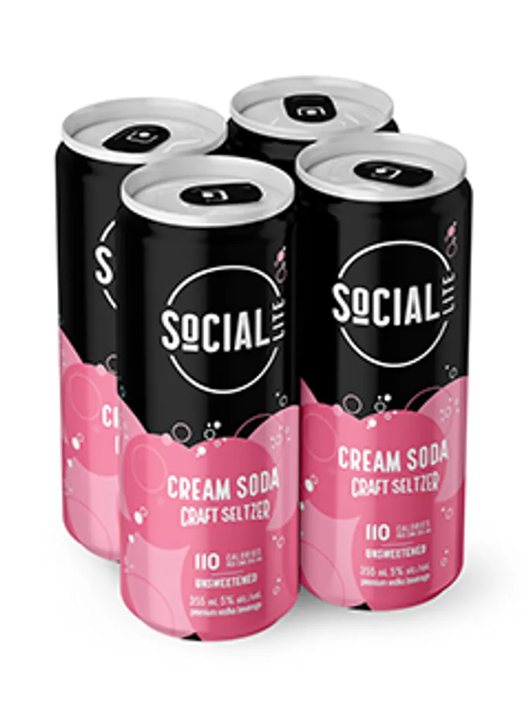 Social Lite Cream Soda Craft Seltzer