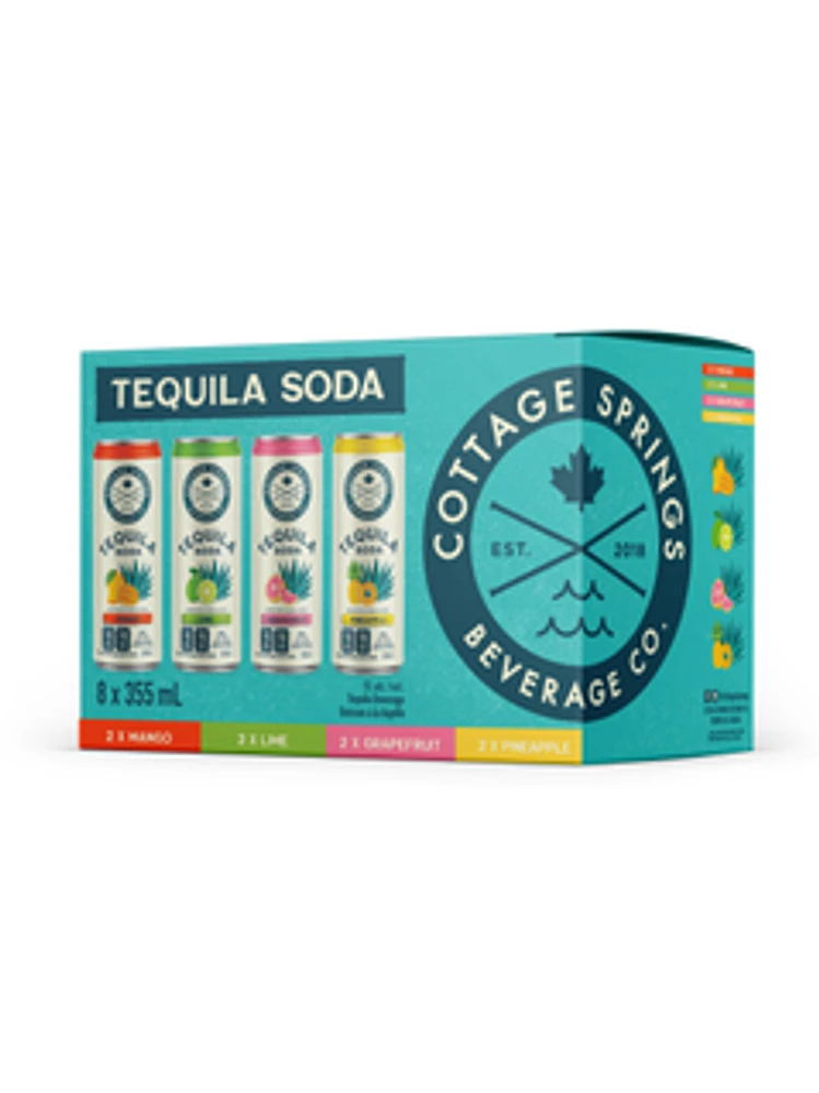 Cottage Springs Tequila Soda Mixed 8 Pack