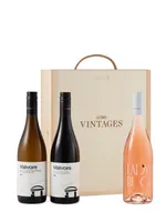 Malivoire Red,White & Rose Gift Set In Vintages Wooden Box