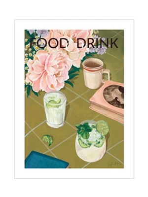 Cocktails with Flowers Poster