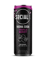 Social Lite Triple Berry Vodka Soda