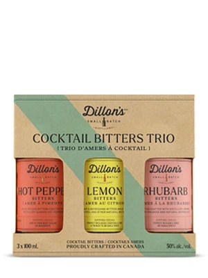 Dillon's Bitters Trio Hot Pepper Lemon and Rhubarb