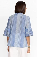 JEANETTE RUFFLE SLEEVE BLOUSE