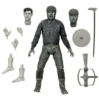 Universal Monsters Ultimate Wolf Man B&W 7in Af