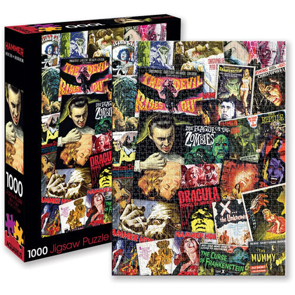 Hammer Classic Horror Movies Collage 1000 Pc Jigsaw Puzzle