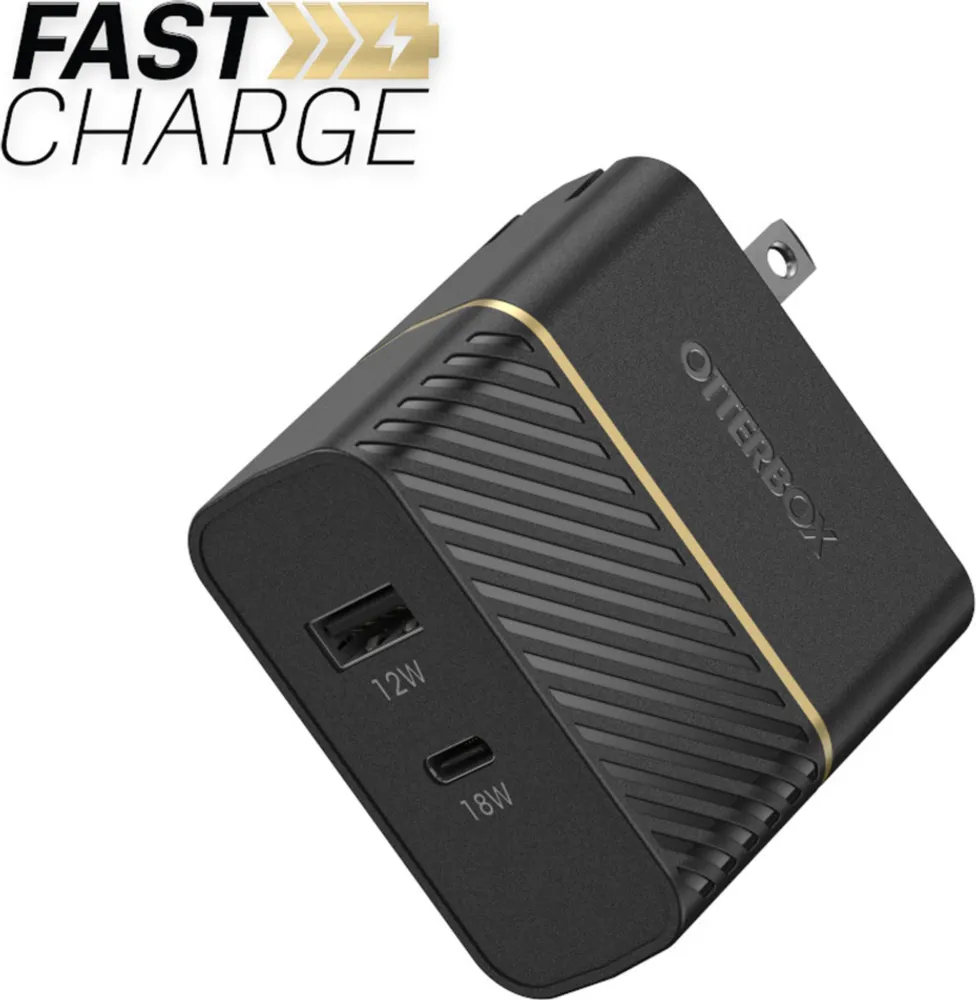 Otterbox - 30w Fast Charge Pd Usb C And Usb A Dual Port Wall Charger