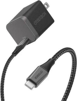 Otterbox 30W USB-C GAN Premium Pro Wall Charger w/(200cm) USB-C to USB-C Braided Cable