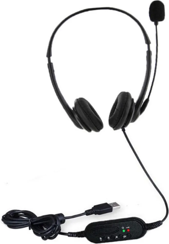 - Overhead Earphone w/Microphone - Black