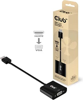 Club3D Adaptateur Actif HDMI 1.4 vers VGA avec Audio Mâle/Femelle Noir | WOW! mobile boutique