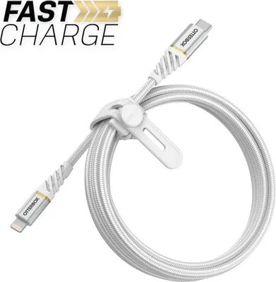 6ft Charge/Sync Lightning to USB-C Premium Cable - White | WOW! mobile boutique