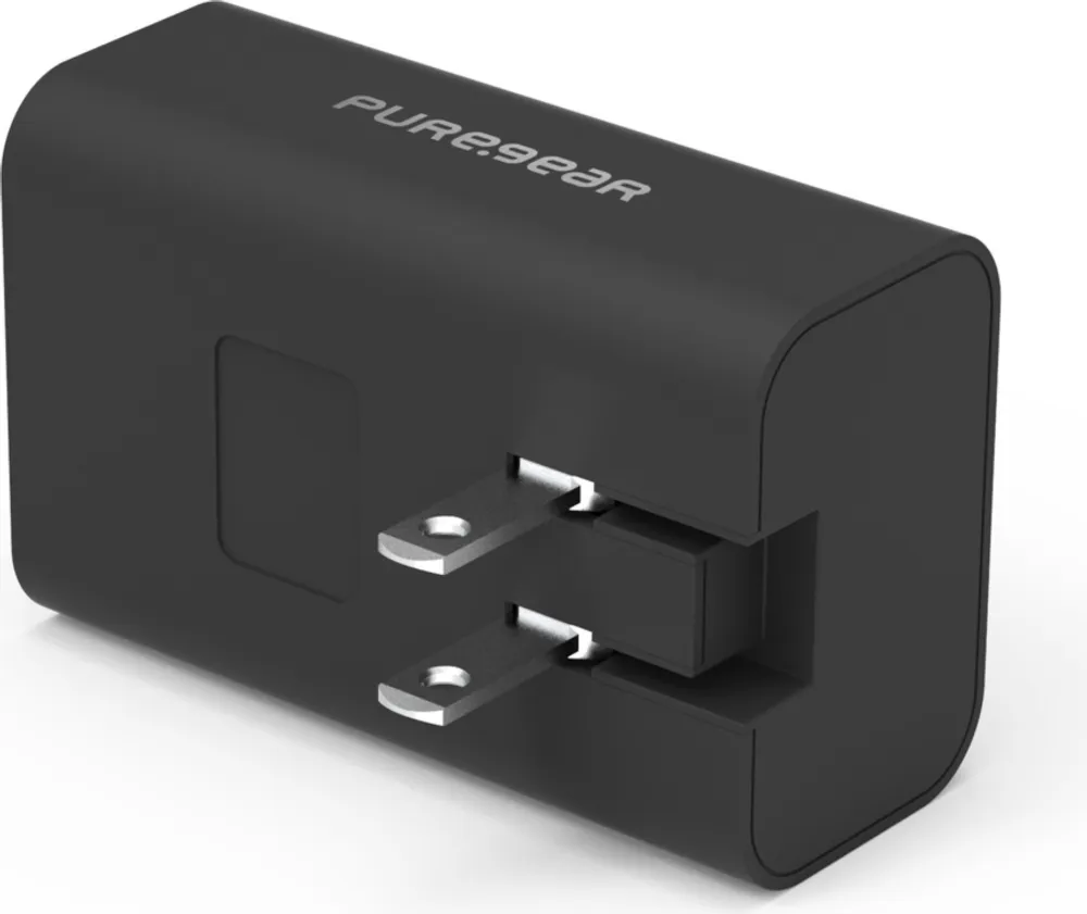 36W Black Dual Port USB-C PD Wall Charger Hub