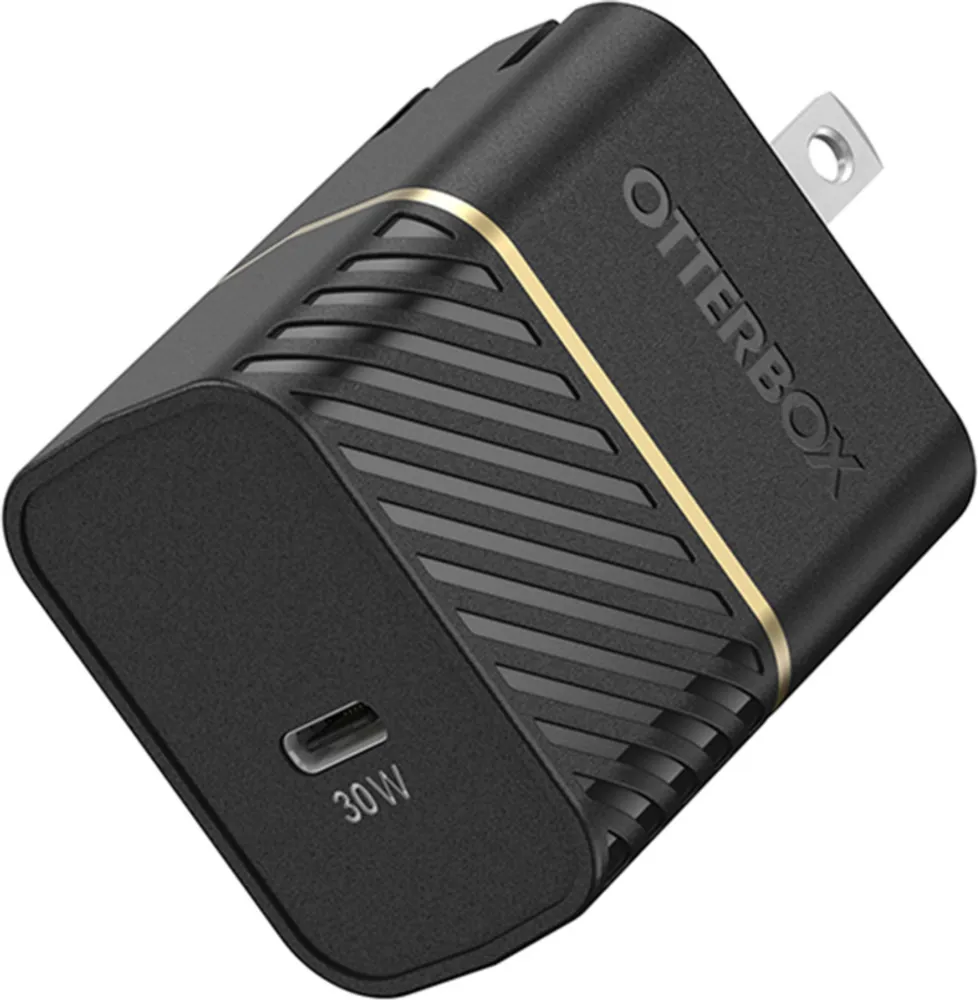 Otterbox 30W Black USB-C PD GaN Wall Charger w/ USB-C to USB-C (100cm)