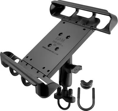 RAM Tab-Tite Handlebar U-Bolt Mount for Large 10" Tablets with Cases - Medium Arm - B Size