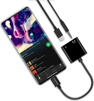 Black USB-C & 3.5mm Audio + Charge Adapter