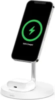 Boost Charge Pro 2 In 1 Magsafe Wireless Charging Stand 15w - White | WOW! mobile boutique