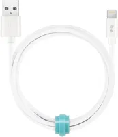 4ft Lightning Braided Charge/Sync Cable - White | WOW! mobile boutique