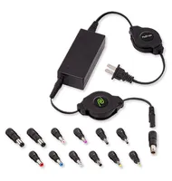 Helix/Retrak Chargeur Universel Rétractable pour Laptop avec 13 Embouts Adaptateurs 65W Noir | WOW! mobile boutique