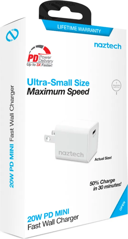 - 20W Mini White USB-C PD Wall Charger Hub