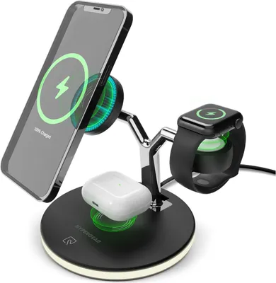 26W MaxCharge 3-in-1 Wireless Charging Stand w/ MagSafe - Black