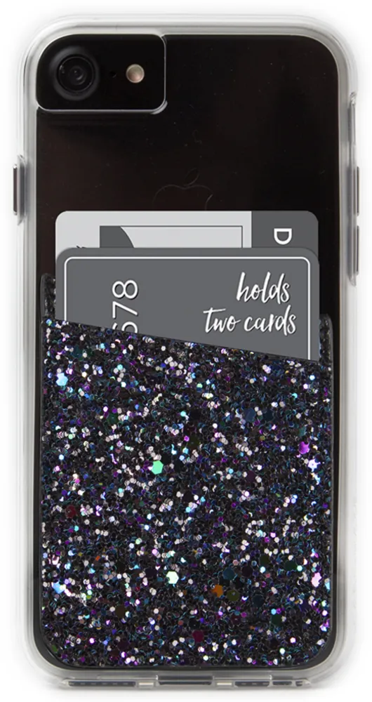 Case-Mate Glitter ID Pocket - Black Iridescent | WOW! mobile boutique